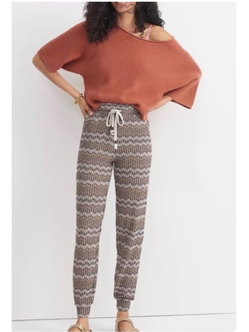 Anthropologie Saturday
Sunday Mary
Jacquard Chevron Knit Joggers
Size XS